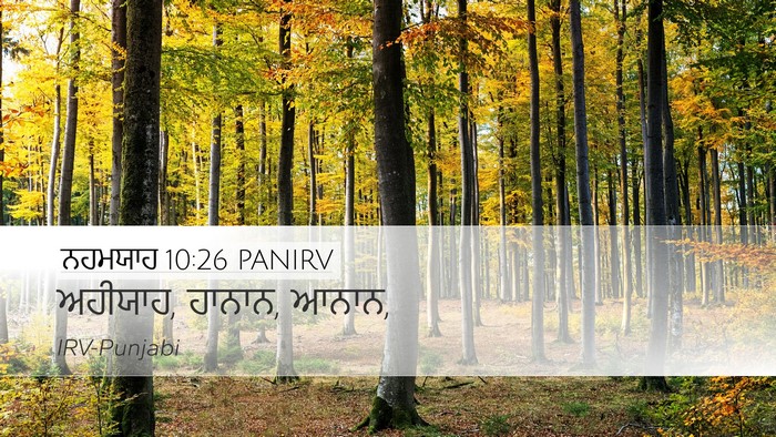 ਨਹਮਯਾਹ 10:26 PANIRV Desktop Wallpaper - ਅਹੀਯਾਹ, ਹਾਨਾਨ, - Desktop Bible Verse Wallpaper