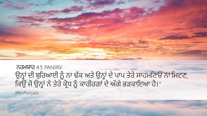 ਨਹਮਯਾਹ 4:5 PANIRV Bible Verse Image