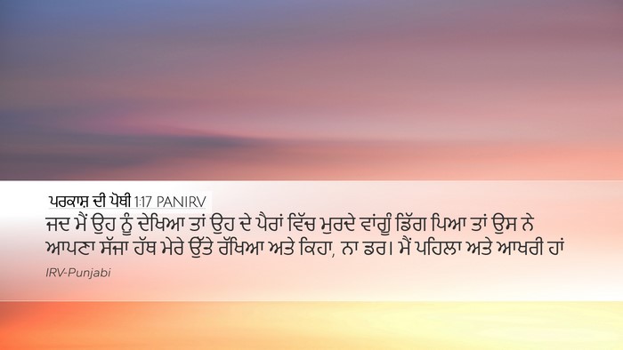 ਪਰਕਾਸ਼ ਦੀ ਪੋਥੀ 1:17 PANIRV Bible Verse Image