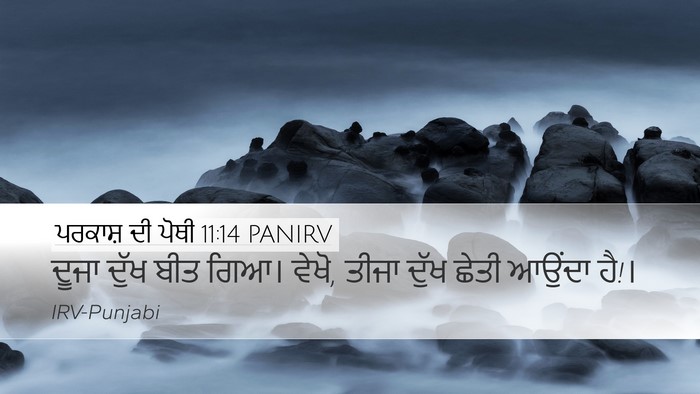 ਪਰਕਾਸ਼ ਦੀ ਪੋਥੀ 11:14 PANIRV Bible Verse Image