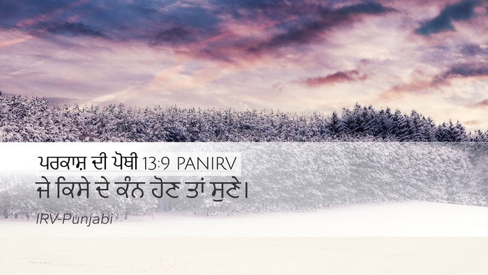 ਪਰਕਾਸ਼ ਦੀ ਪੋਥੀ 13:9 PANIRV Bible Verse Image