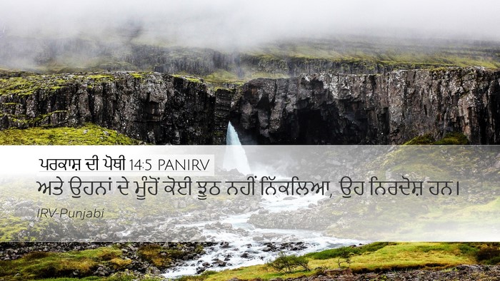 ਪਰਕਾਸ਼ ਦੀ ਪੋਥੀ 14:5 PANIRV Bible Verse Image