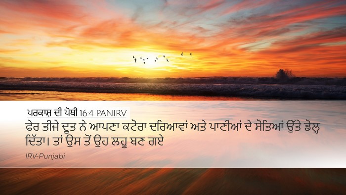ਪਰਕਾਸ਼ ਦੀ ਪੋਥੀ 16:4 PANIRV Bible Verse Image