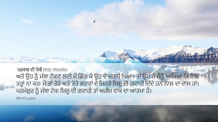 ਪਰਕਾਸ਼ ਦੀ ਪੋਥੀ 19:10 PANIRV Bible Verse Image