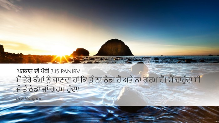 ਪਰਕਾਸ਼ ਦੀ ਪੋਥੀ 3:15 PANIRV Bible Verse Image