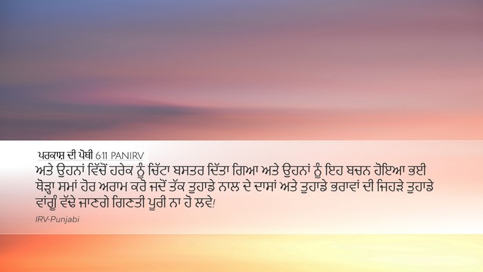 ਪਰਕਾਸ਼ ਦੀ ਪੋਥੀ 6:11 PANIRV Bible Verse Image