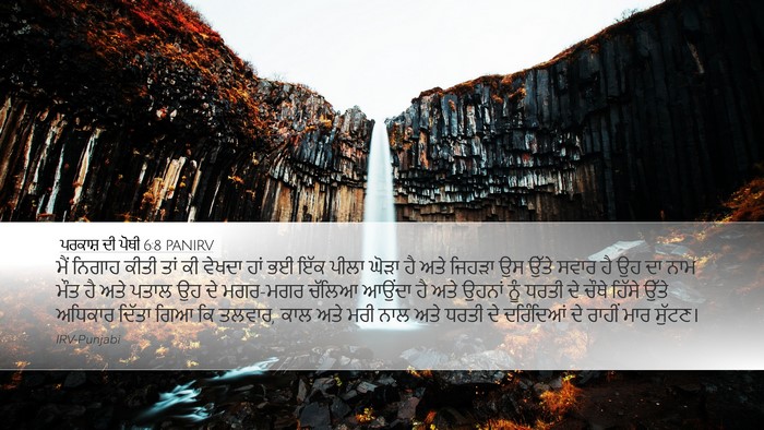 ਪਰਕਾਸ਼ ਦੀ ਪੋਥੀ 6:8 PANIRV Bible Verse Image