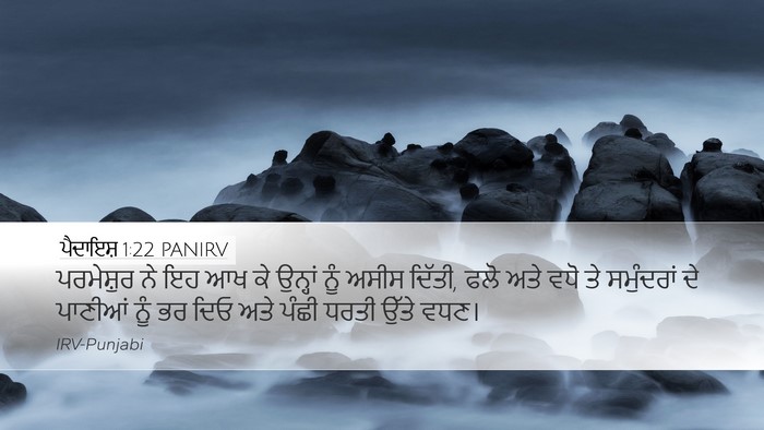ਪੈਦਾਇਸ਼ 1:22 PANIRV Bible Verse Image