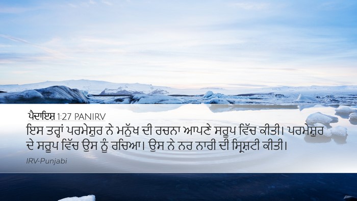 ਪੈਦਾਇਸ਼ 1:27 PANIRV Bible Verse Image