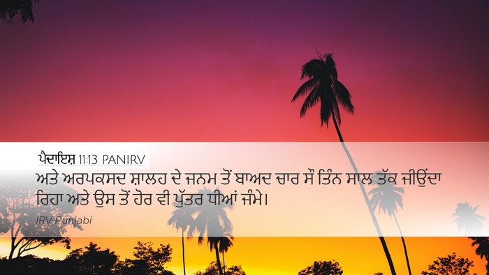 ਪੈਦਾਇਸ਼ 11:13 PANIRV Desktop Wallpaper - ਅਤੇ ਅਰਪਕਸਦ ਸ਼ਾਲਹ - Desktop Bible Verse Wallpaper