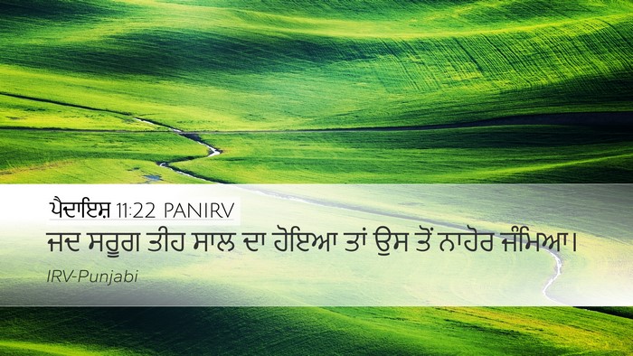 ਪੈਦਾਇਸ਼ 11:22 PANIRV Desktop Wallpaper - ਜਦ ਸਰੂਗ ਤੀਹ ਸਾਲ ਦਾ - Desktop Bible Verse Wallpaper