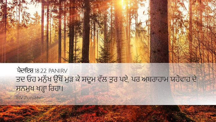 ਪੈਦਾਇਸ਼ 18:22 PANIRV Bible Verse Image