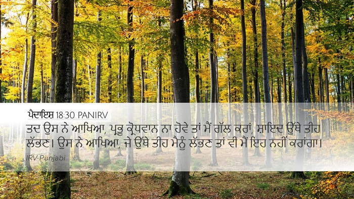 ਪੈਦਾਇਸ਼ 18:30 PANIRV Bible Verse Image