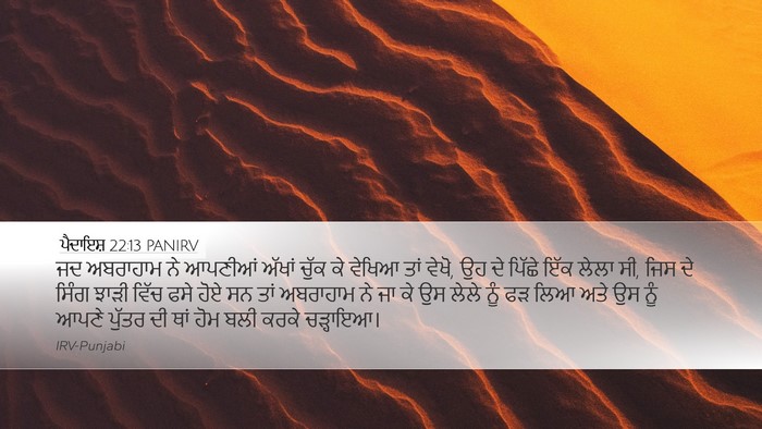 ਪੈਦਾਇਸ਼ 22:13 PANIRV Bible Verse Image