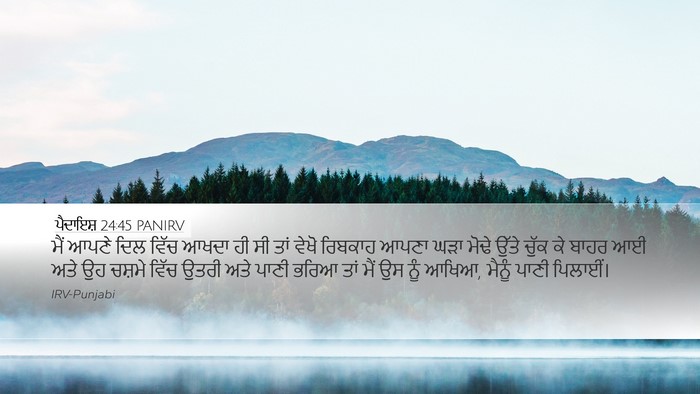 ਪੈਦਾਇਸ਼ 24:45 PANIRV Bible Verse Image