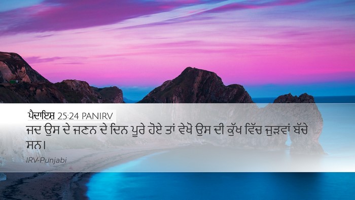 ਪੈਦਾਇਸ਼ 25:24 PANIRV Bible Verse Image