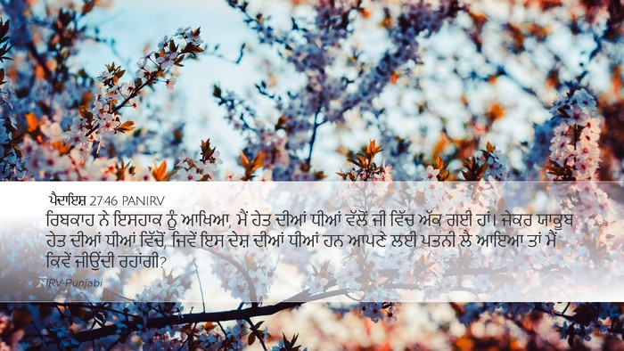ਪੈਦਾਇਸ਼ 27:46 PANIRV Bible Verse Image