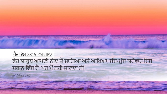 ਪੈਦਾਇਸ਼ 28:16 PANIRV Bible Verse Image