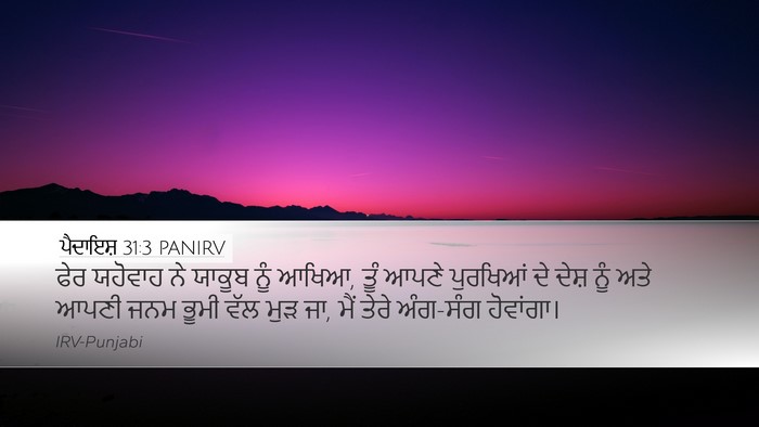 ਪੈਦਾਇਸ਼ 31:3 PANIRV Bible Verse Image