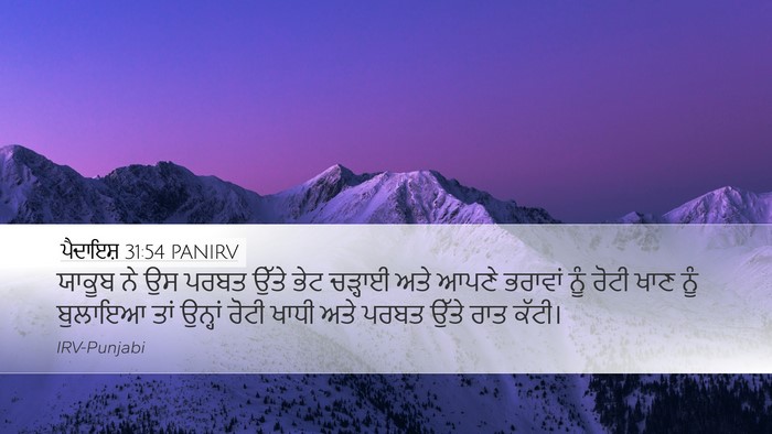 ਪੈਦਾਇਸ਼ 31:54 PANIRV Bible Verse Image