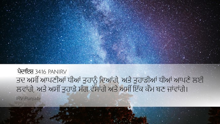 ਪੈਦਾਇਸ਼ 34:16 PANIRV Bible Verse Image