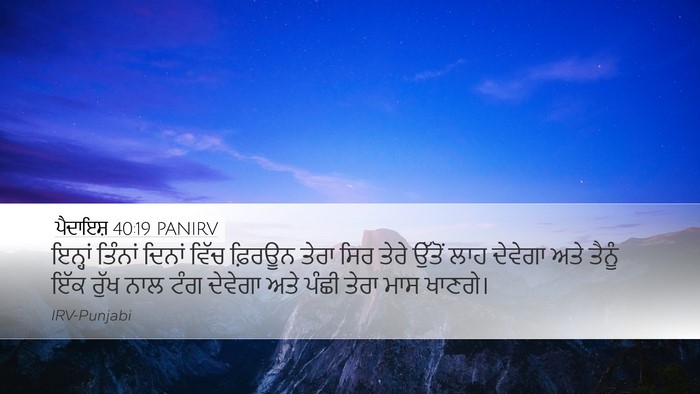ਪੈਦਾਇਸ਼ 40:19 PANIRV Bible Verse Image