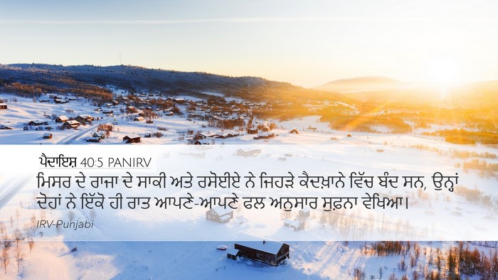 ਪੈਦਾਇਸ਼ 40:5 PANIRV Bible Verse Image