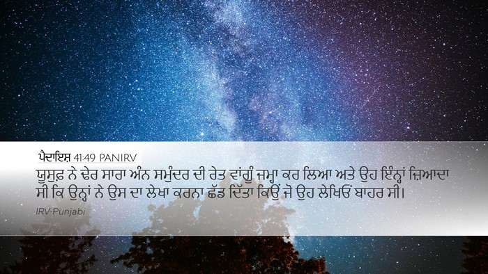 ਪੈਦਾਇਸ਼ 41:49 PANIRV Bible Verse Image