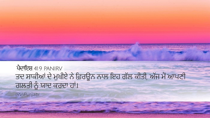 ਪੈਦਾਇਸ਼ 41:9 PANIRV Bible Verse Image
