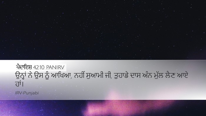 ਪੈਦਾਇਸ਼ 42:10 PANIRV Bible Verse Image