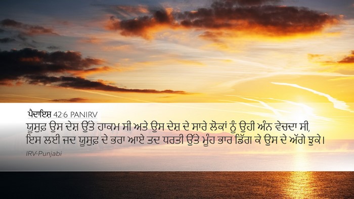 ਪੈਦਾਇਸ਼ 42:6 PANIRV Bible Verse Image