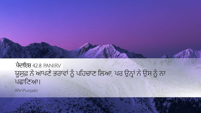 ਪੈਦਾਇਸ਼ 42:8 PANIRV Desktop Wallpaper - ਯੂਸੁਫ਼ ਨੇ ਆਪਣੇ - Desktop Bible Verse Wallpaper