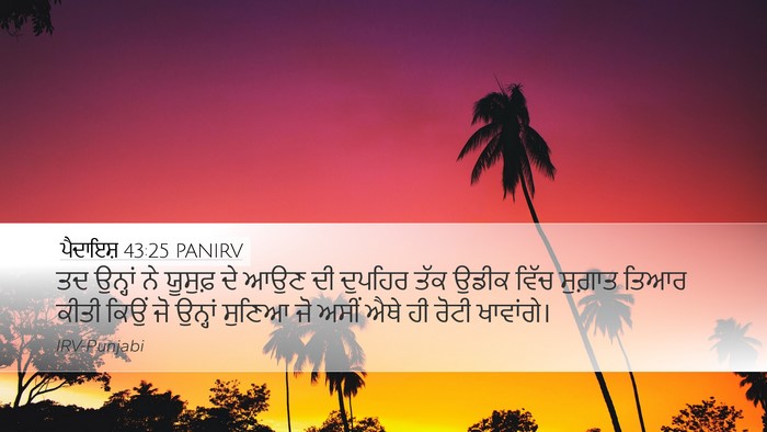 ਪੈਦਾਇਸ਼ 43:25 PANIRV Bible Verse Image