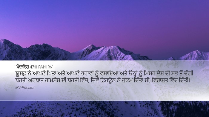 ਪੈਦਾਇਸ਼ 47:11 PANIRV Bible Verse Image