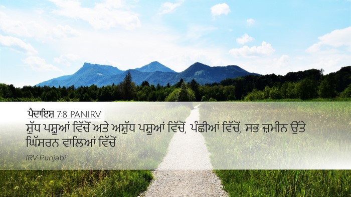 ਪੈਦਾਇਸ਼ 7:8 PANIRV Desktop Wallpaper - ਸ਼ੁੱਧ ਪਸ਼ੂਆਂ - Desktop Bible Verse Wallpaper