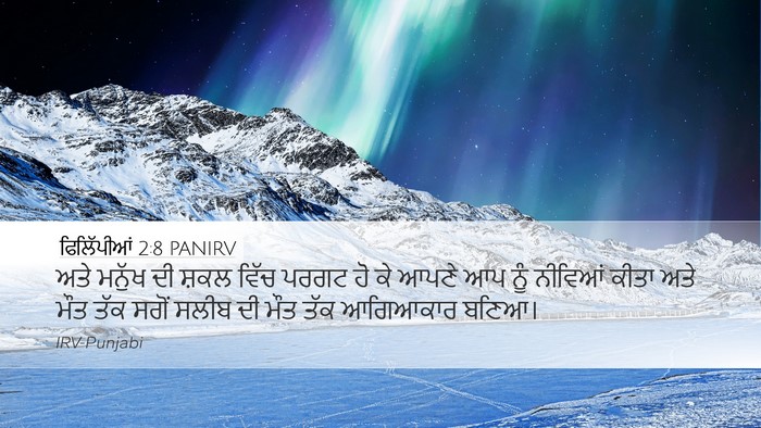 ਫਿਲਿੱਪੀਆਂ 2:8 PANIRV Bible Verse Image