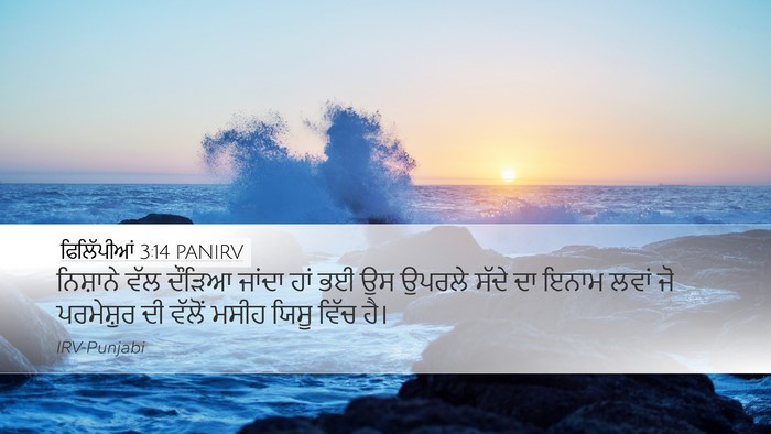 ਫਿਲਿੱਪੀਆਂ 3:14 PANIRV Bible Verse Image