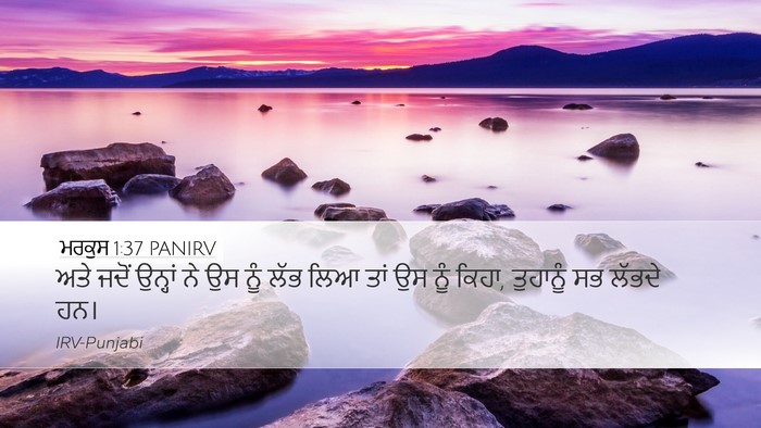 ਮਰਕੁਸ 1:37 PANIRV Bible Verse Image