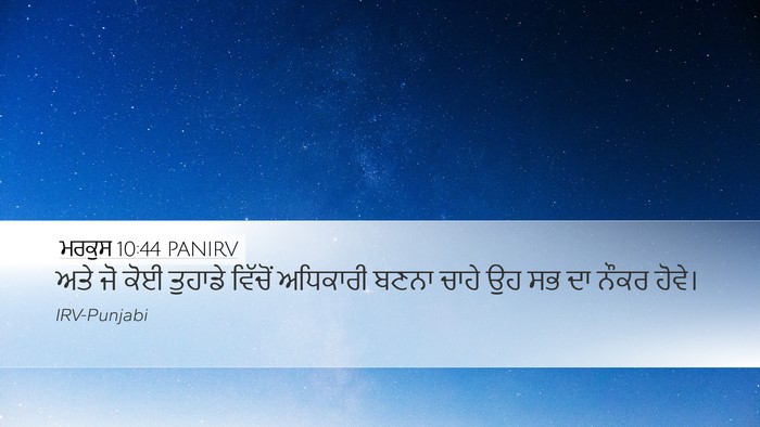 ਮਰਕੁਸ 10:44 PANIRV Desktop Wallpaper - ਅਤੇ ਜੋ ਕੋਈ ਤੁਹਾਡੇ - Desktop Bible Verse Wallpaper