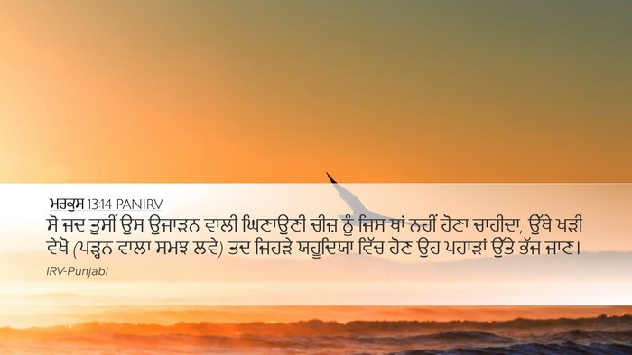 ਮਰਕੁਸ 13:14 PANIRV Bible Verse Image