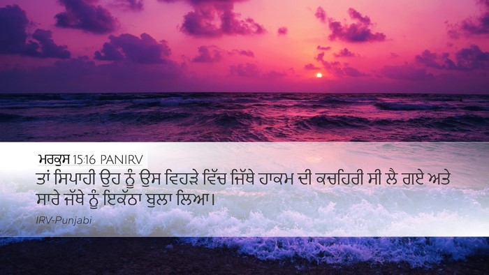 ਮਰਕੁਸ 15:16 PANIRV Bible Verse Image