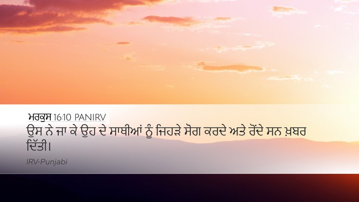 ਮਰਕੁਸ 16:10 PANIRV Bible Verse Image
