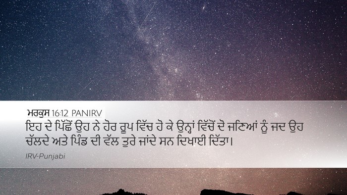 ਮਰਕੁਸ 16:12 PANIRV Bible Verse Image