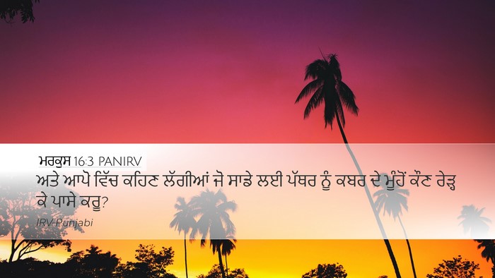 ਮਰਕੁਸ 16:3 PANIRV Bible Verse Image