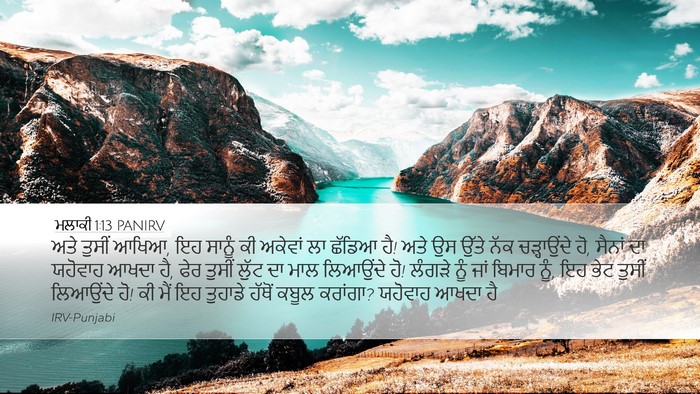 ਮਲਾਕੀ 1:13 PANIRV Bible Verse Image