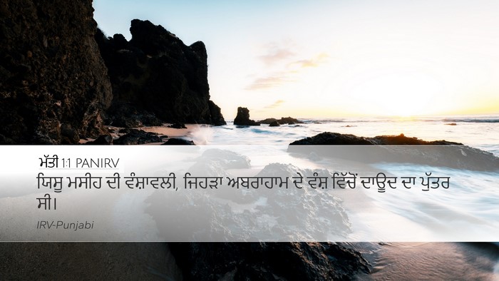 ਮੱਤੀ 1:1 PANIRV Bible Verse Image