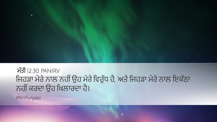ਮੱਤੀ 12:30 PANIRV Bible Verse Image