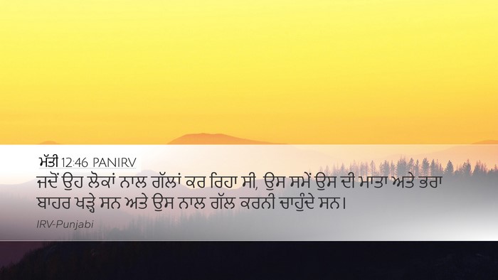ਮੱਤੀ 12:46 PANIRV Bible Verse Image