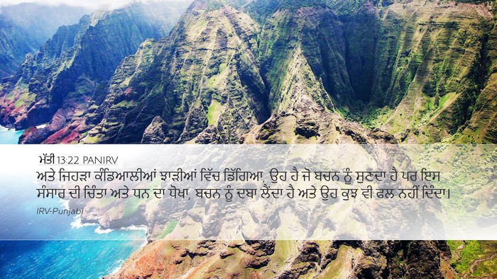 ਮੱਤੀ 13:22 PANIRV Bible Verse Image