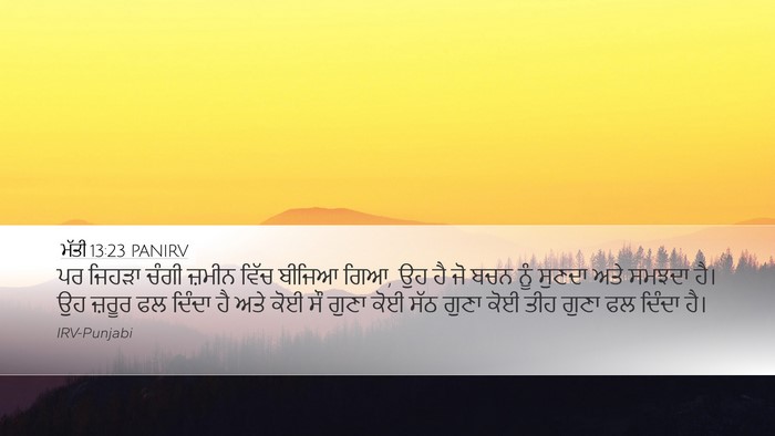 ਮੱਤੀ 13:23 PANIRV Bible Verse Image